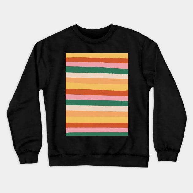Rainbow stripes Pattern Crewneck Sweatshirt by Gigi Rosado